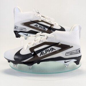 Nike Alpha Menace 4 Elite D Football Cleats Men's 12.5 White/Black HF4550-100